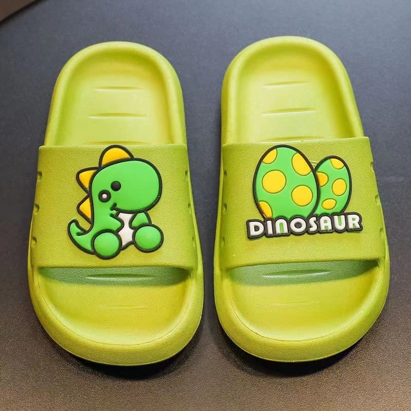 Children's Dinosaur Slippers Home Bathroom Anti-slip Soft Bottom Cartoon Cute Boys Girls Baby Toddler Kids Summer Slippers