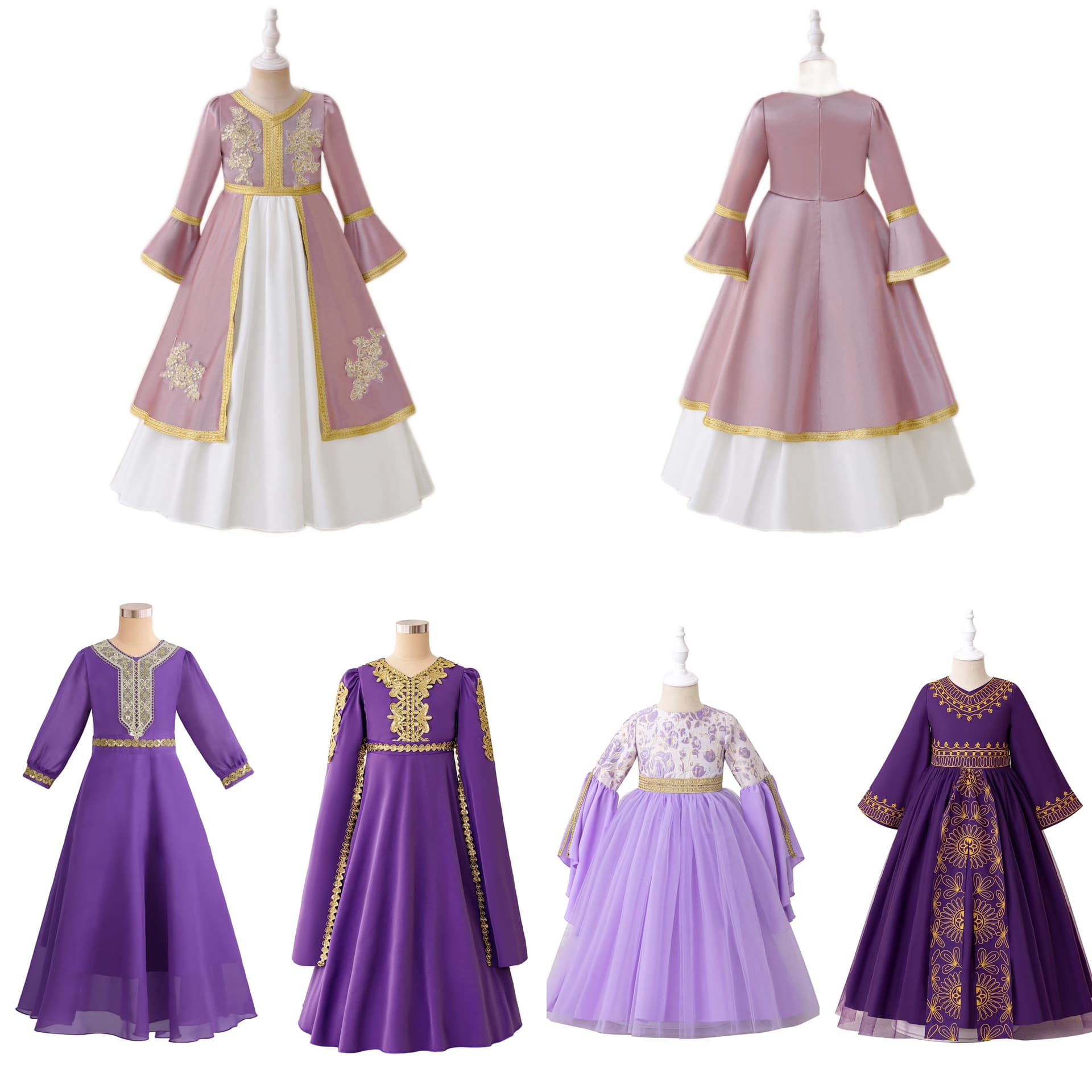 Amazon New Children's Princess Dress Fashion Girl Party Dress Baby Birthday Christening Dress Evening Gown
