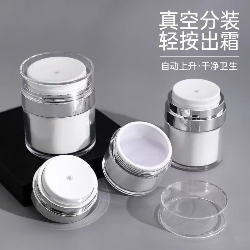 Vacuum Cream Jar, Essential Oil Cream Jar, Foundation Lotion Pump Bottle, Empty Bottle, Portable Travel Sample Bottle
