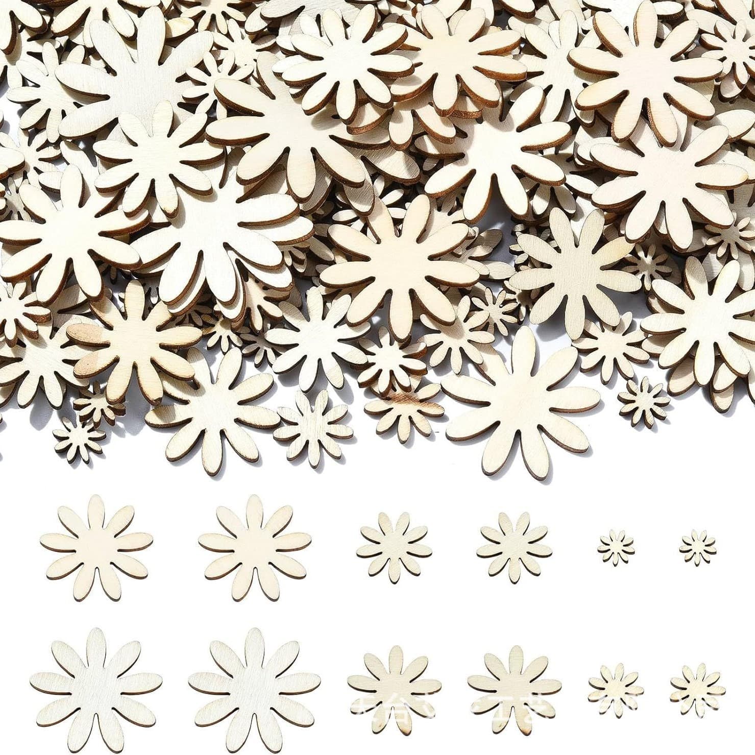 Factory Direct Wooden Chrysanthemum Flower Craft, Wooden Flower Wedding Party Decoration, DIY Holiday Wall Decor
