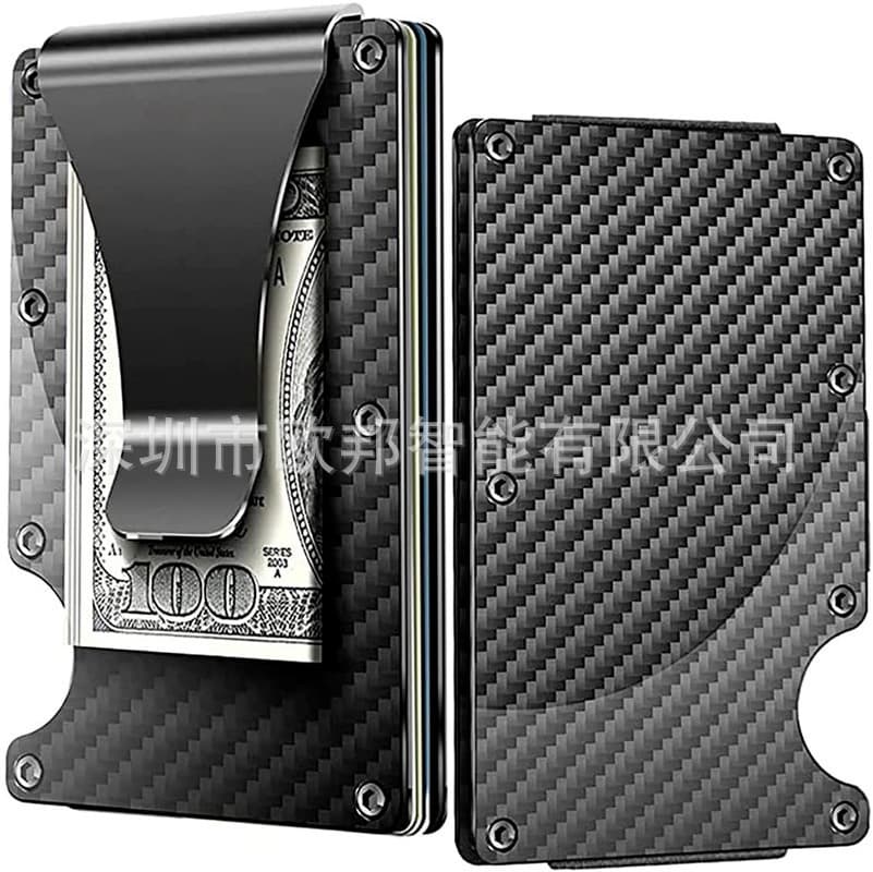 Gaopin factory supplies carbon fiber wallets, metal wallets, bank card holders, carbon fiber RFID card holders