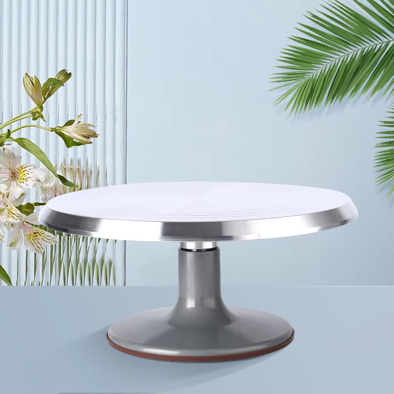 Factory direct supply 12-inch aluminum alloy turntable cake turntable decorating table rotating plastering decorating turntable baking tool