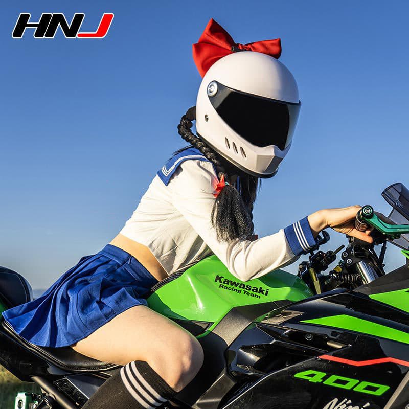 Cross-border Hot Selling Japanese School Style Motorcycle Helmet, Four-Season Full Face Helmet for Women, 3C Certified Safety Helmet