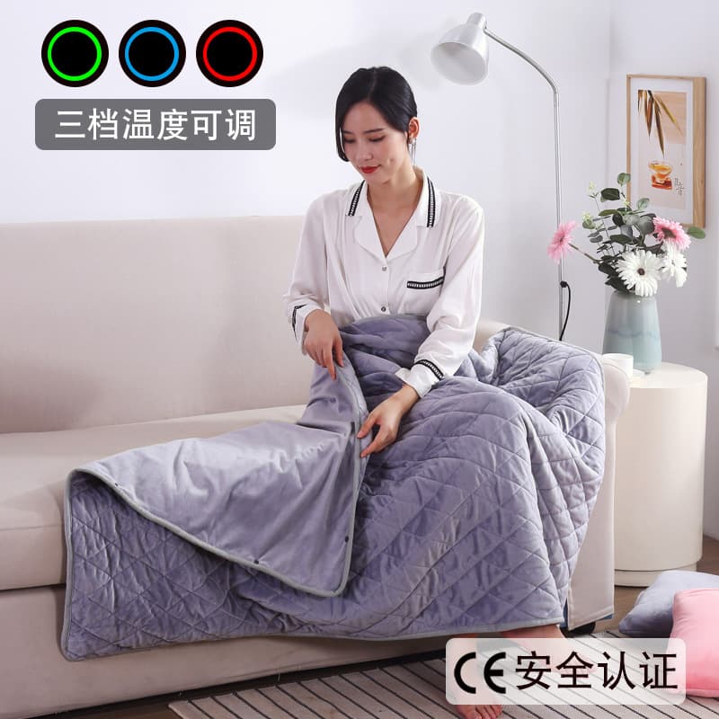 USB Electric Blanket 5V Low Voltage Multi-Function Warming Shawl Cross-Border Heating Throw for Office, Can Be Spread, Covered, or Worn