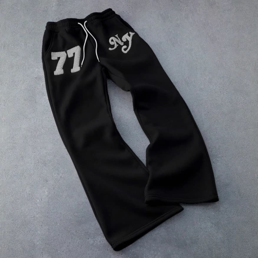 Cross-border Fashion High Street Hip Hop Y2K New Couple Drawstring Printed Loose Wide Leg Sweatpants