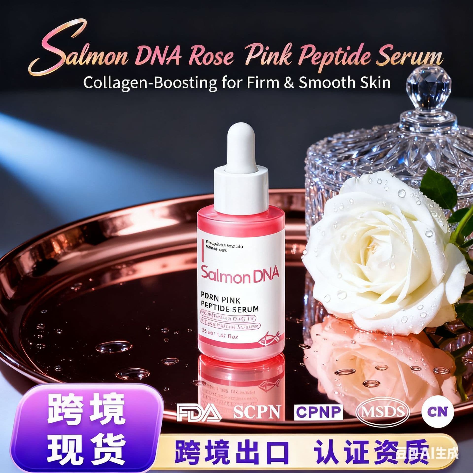 Amazon Salmon DNA Serum with Niacinamide Face Essence Whitening Hydrating Moisturizing Skincare