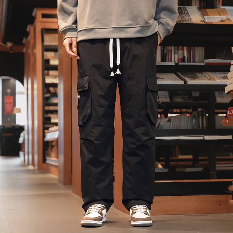 Triple Protection Men's Down Pants for Live Streaming, Outdoor Climbing, Sports, Warm Casual Pants, PVC Material