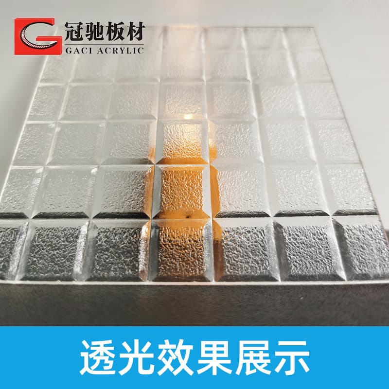 Guangdong manufacturer transparent screen cabinet door panel with large grid PS patterned board 1220*1830mm, size customizable