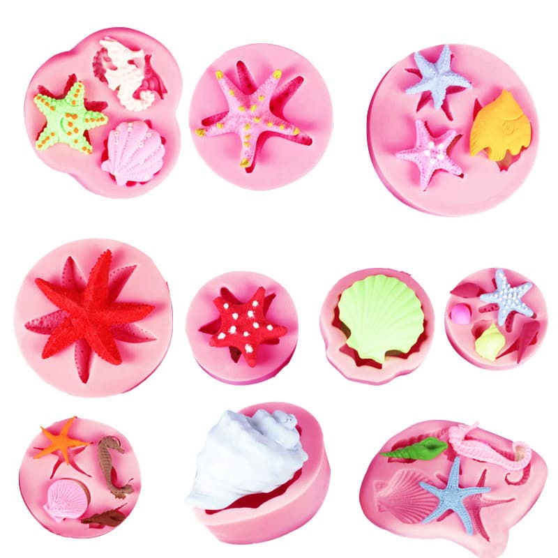 Marine life series gypsum glue marine series ornaments decorative starfish shell conch silicone mold