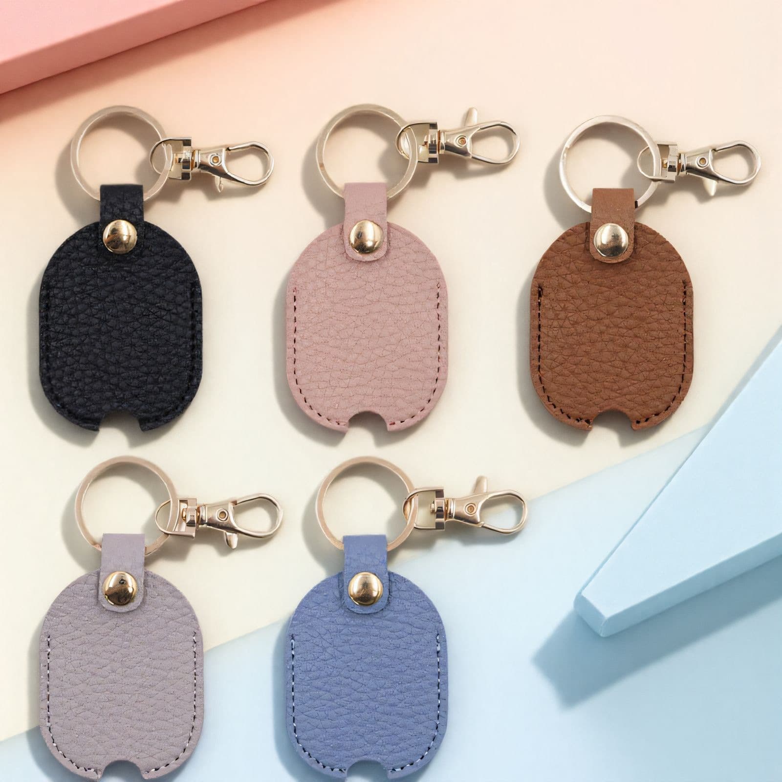 New Leather Key Protector Case TEMU Best-Selling Leather Key Cover Portable Anti-Loss Keychain Pendant