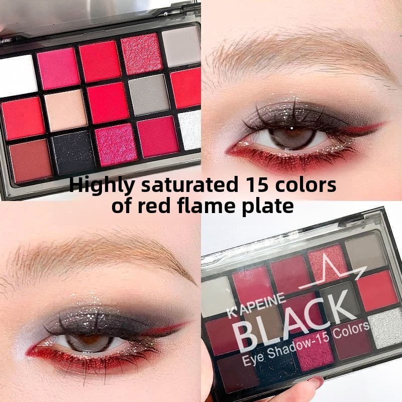 Cross-border K'APEINE Fifteen-color Scarlet Moon Eyeshadow Palette Pearl Shimmer Fine Glitter Natural Long-lasting Easy-to-apply Eyeshadow Palette