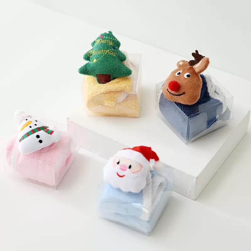 Christmas Cartoon Children's Towel, Soft Hand Towel, Wedding Shop Opening Small Gift, Holiday Present, Favor Towel