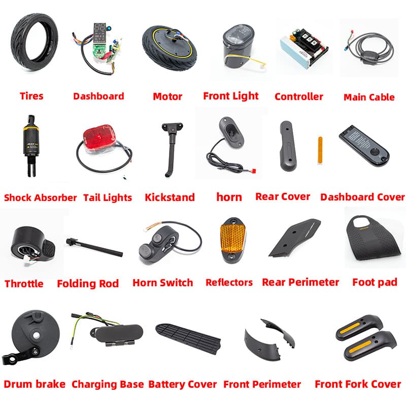 Compatible with Ninebot Scooter MAX G2 Controller Motor Tire Dashboard Fender Shock Absorber Foot Mat Accessories