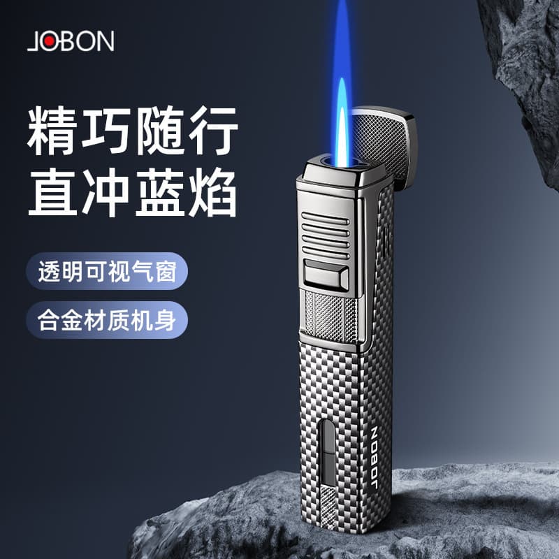 ZB188 Zhongbang creative blue straight-in inflatable lighter to light cigar and moxibustion igniter to send to boyfriend across the border