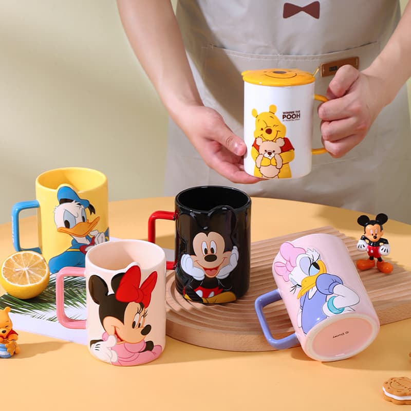 Cartoon Ceramic Cup Creative Water Cup Mouse Duck Mug with Handle Coffee Cup Breakfast Milk Cup