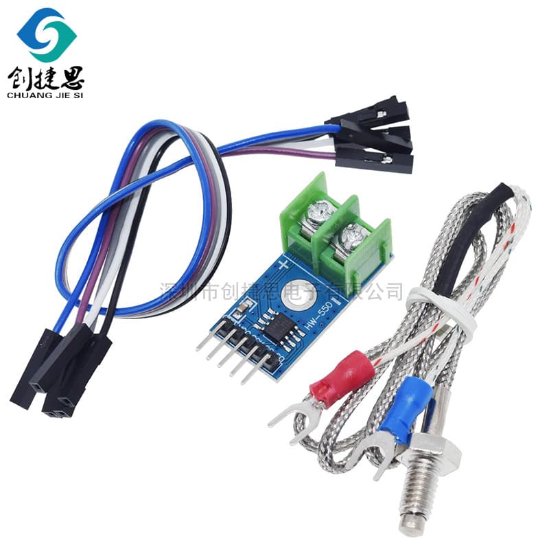 MAX6675 K-Type Thermocouple Module Temperature Sensor with Code Capable of Measuring up to 1024°C