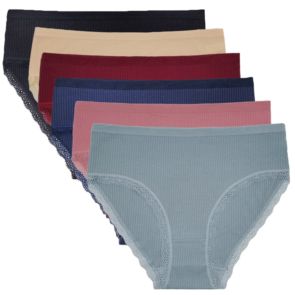 Manufacturer Wholesale New Models of Women's Underwear, Cotton-Crotch Girls' Briefs, High-Waisted Women's Briefs