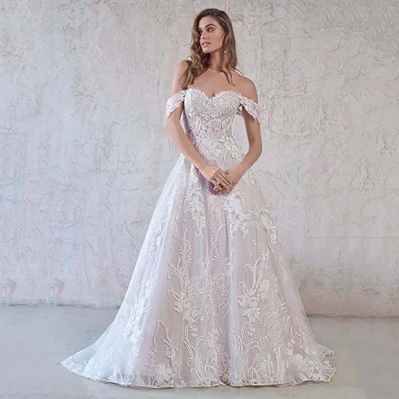 Evening Dress Lace Beach Bohemian Wedding Gown 2026 Long Bohemian Mermaid Bride Dress