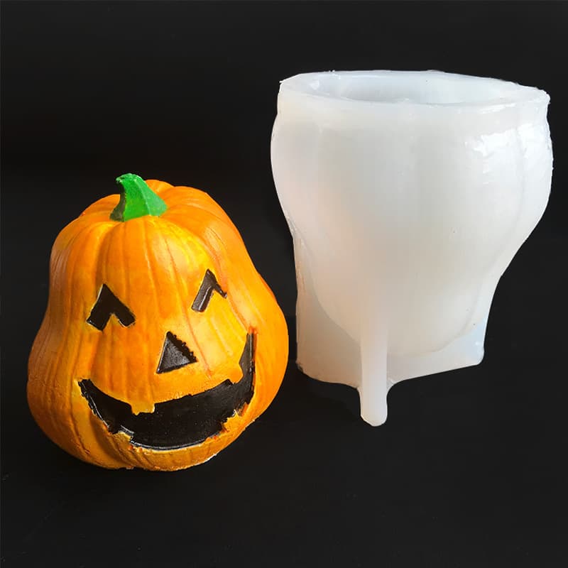 Halloween Pumpkin Silicone Mold 3D Aroma Candle Plaster Diffuser Stone Ornament Silicone Mold New
