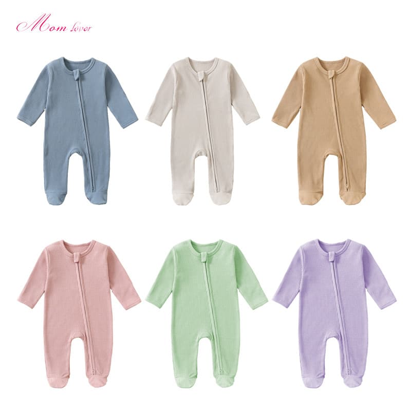 Baby Jumpsuit Autumn and Winter Baby Crawling Suit Long-Sleeved Zipper Newborn Clothes Bag Fart Clothes Baby Rompers