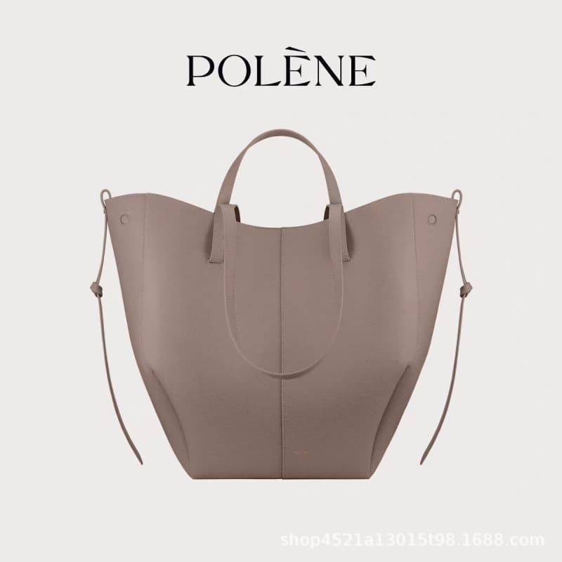 Cross-border New Polene New Wing Bag 2026 Polene Shopping Tote Bag Large Capacity Genuine Leather Women's Bag