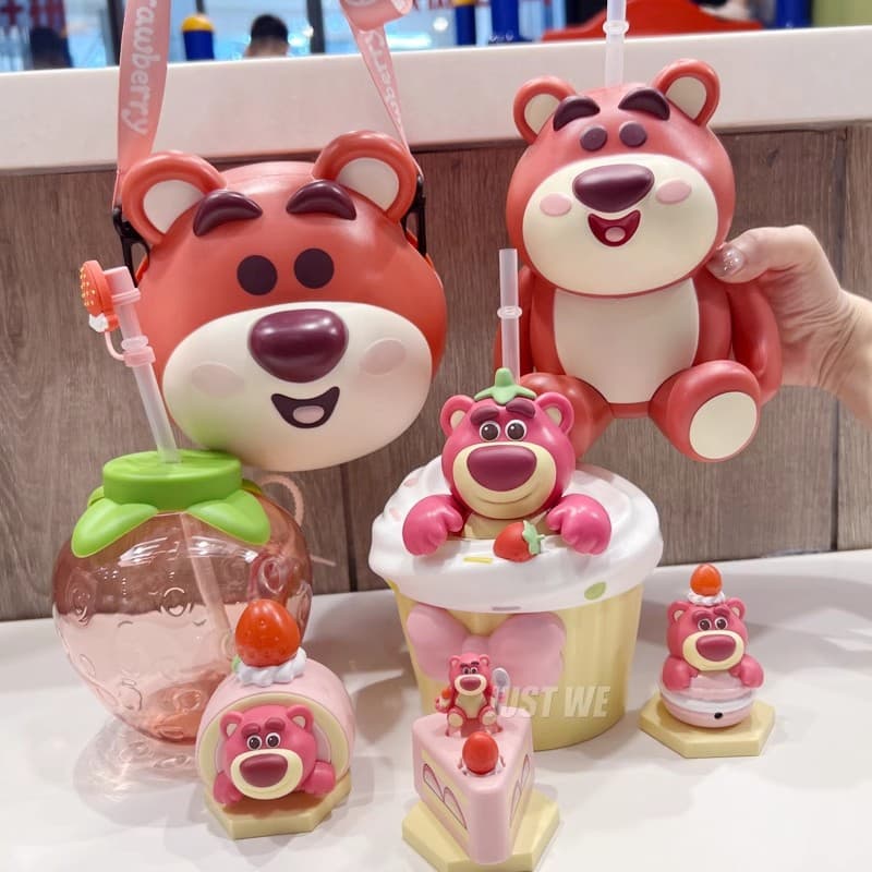 Strawberry Bear Water Cup Plush Toy Cup Toy Story Themed Popcorn Bucket Crossbody Bag Bucket