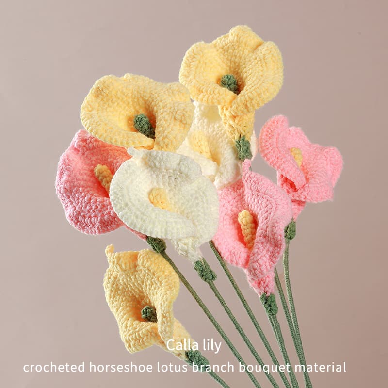 Handmade Crochet Calla Lily Bouquet, Birthday Gift, Teacher's Day, Mother's Day, Valentine's Day Gift