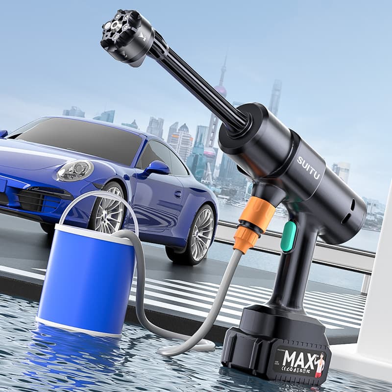 Wireless Car Washer High-Pressure Car Wash Gun Household Strong Pressure Electric Water Gun Lithium Battery Car Brushing Special Tool