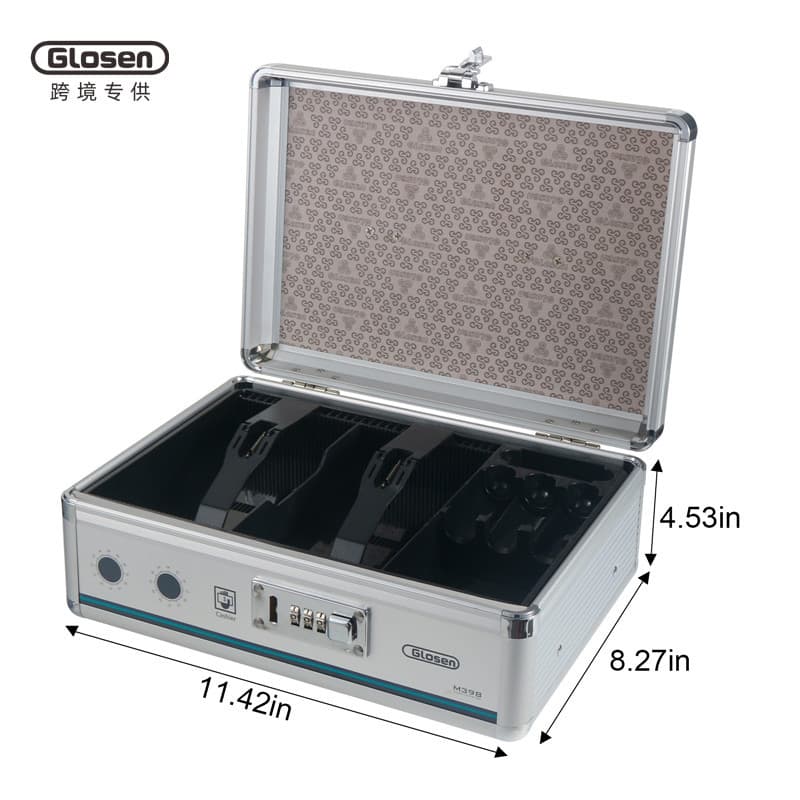 Password-Type Cash Register Box: Portable Multi-Function Aluminum Alloy Cash Storage for Supermarkets, Restaurants, and Home Use