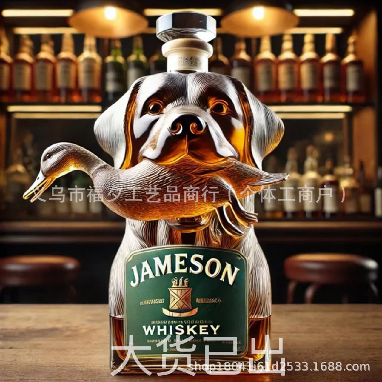 Cross-border independent station hot product Hunting Dog Whiskey Bottle hunting dog whiskey bottle