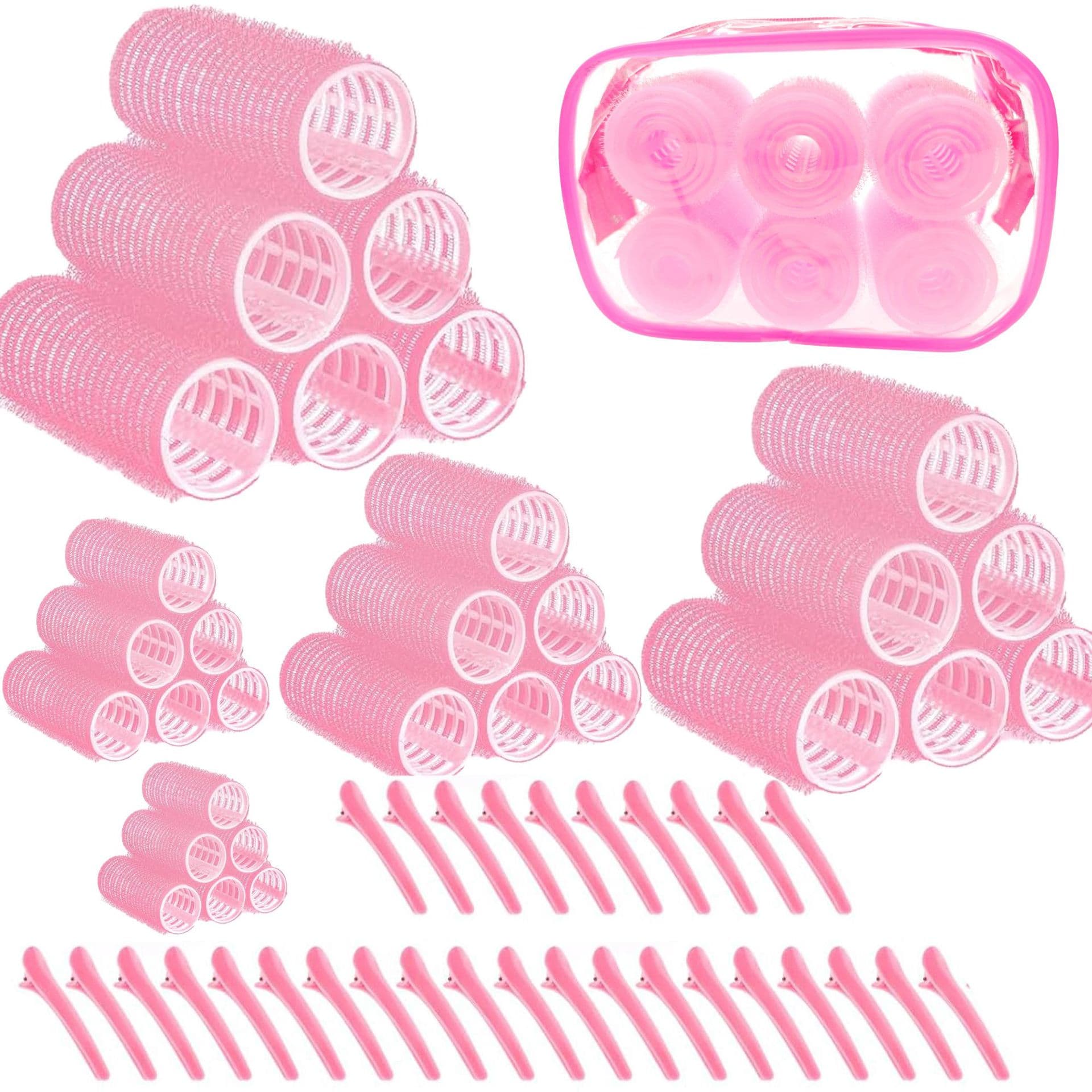 Bang curl DIY suitable for women and men curling tools hair curlers salon hair curling roller 60-piece set