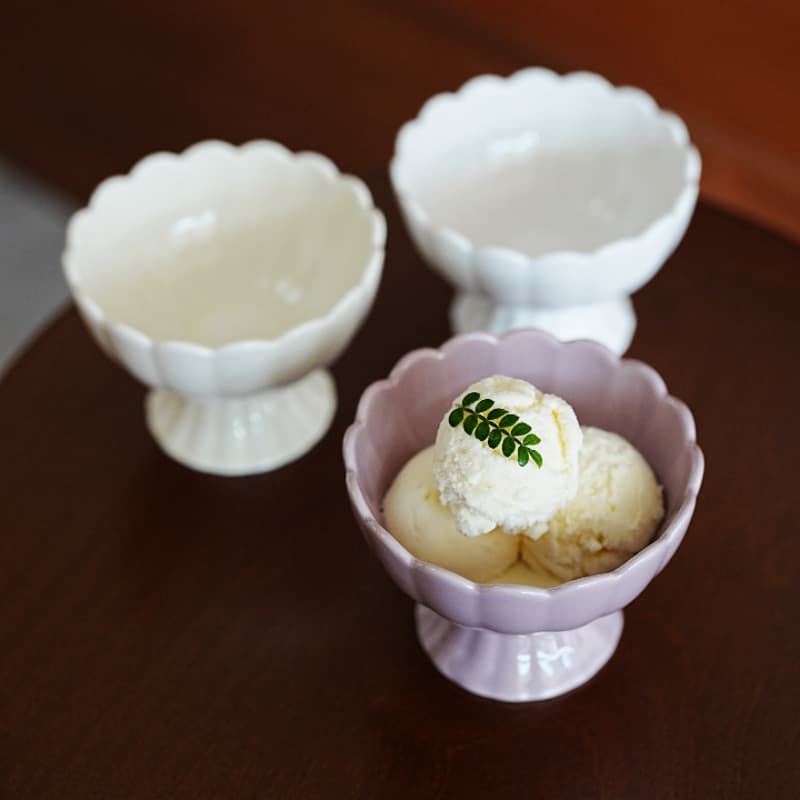 Cream-Style Ceramic Ice Cream Bowl, Dessert Bowl, Fruit Bowl, Shaved Ice Bowl, Restaurant Sundae Bowl, Smoothie Bowl