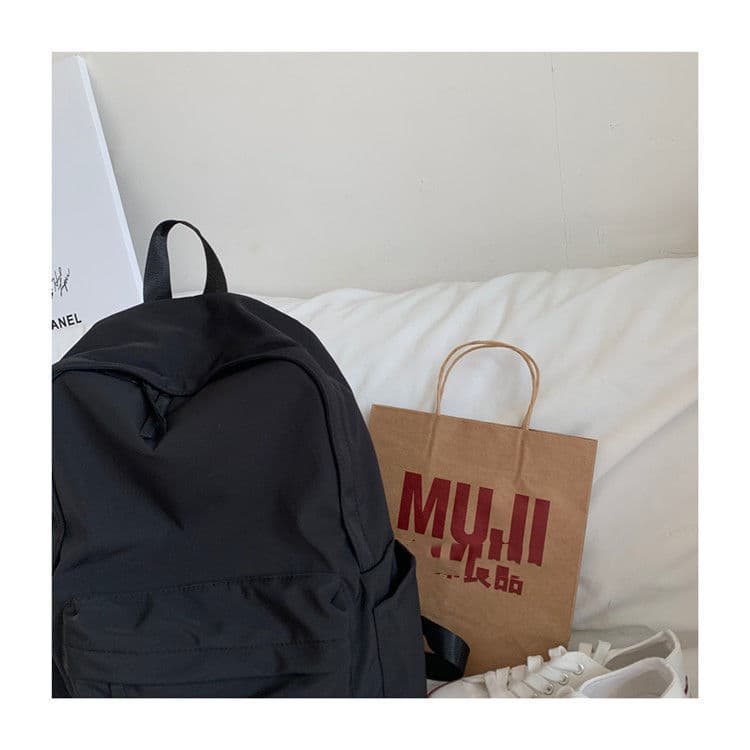 Muji Style Large Capacity Backpack for Women Korean Version Harajuku Ulzzang College Student Backpack High School Ins Style School Bag