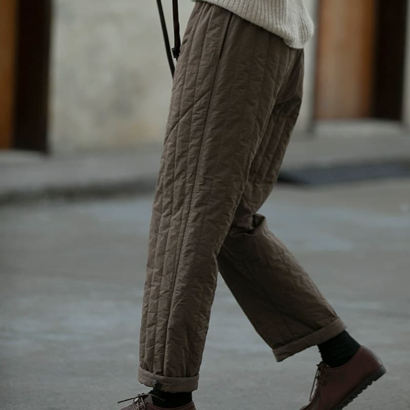New Autumn/Winter Down Pants for Women, Straight Leg, Loose Fit, Outdoor Wear, Down Pants for Women 10133