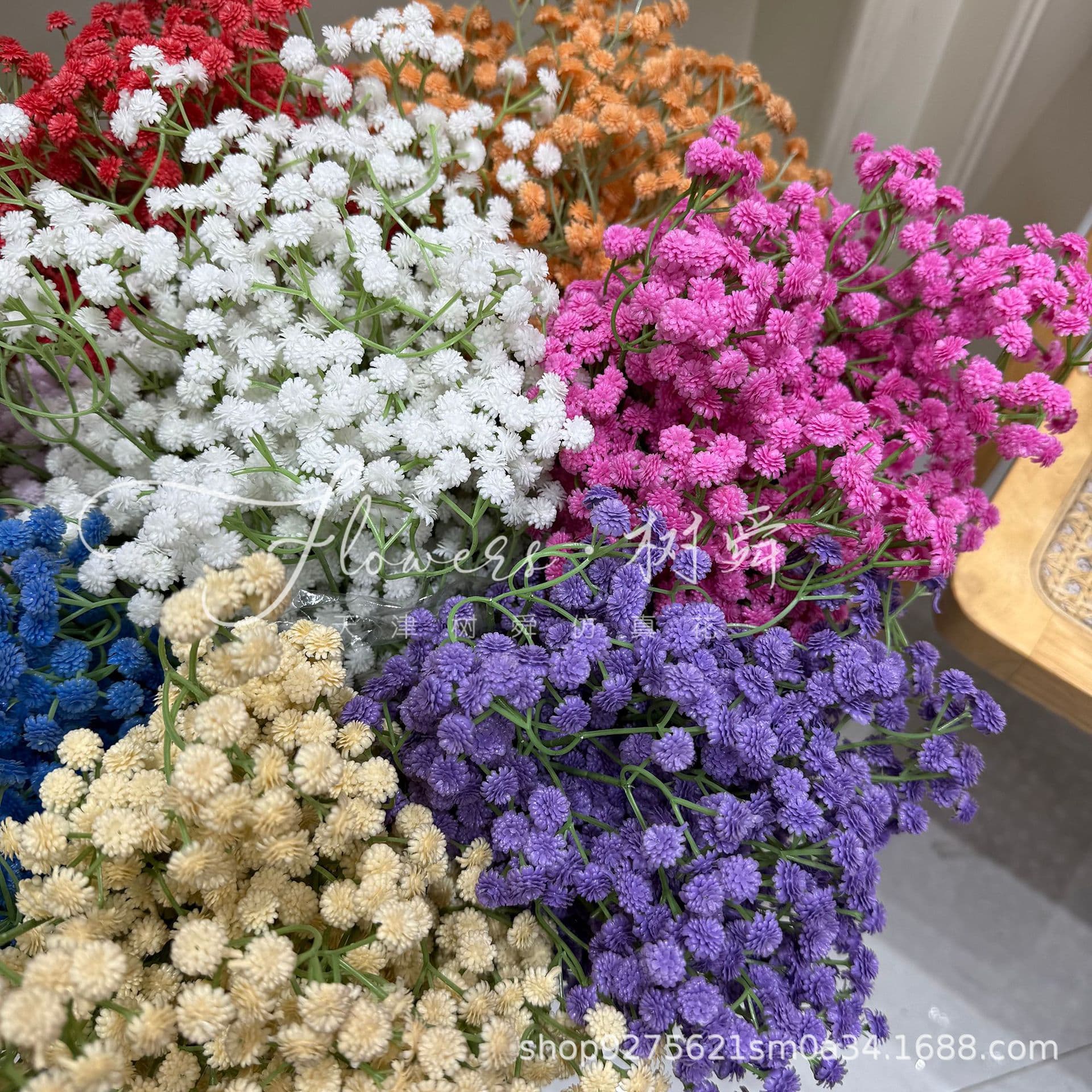 Soft Rubber Baby's Breath Artificial Flowers Wedding Bouquet Wholesale Plastic Fake Flowers Baby's Breath Bouquet