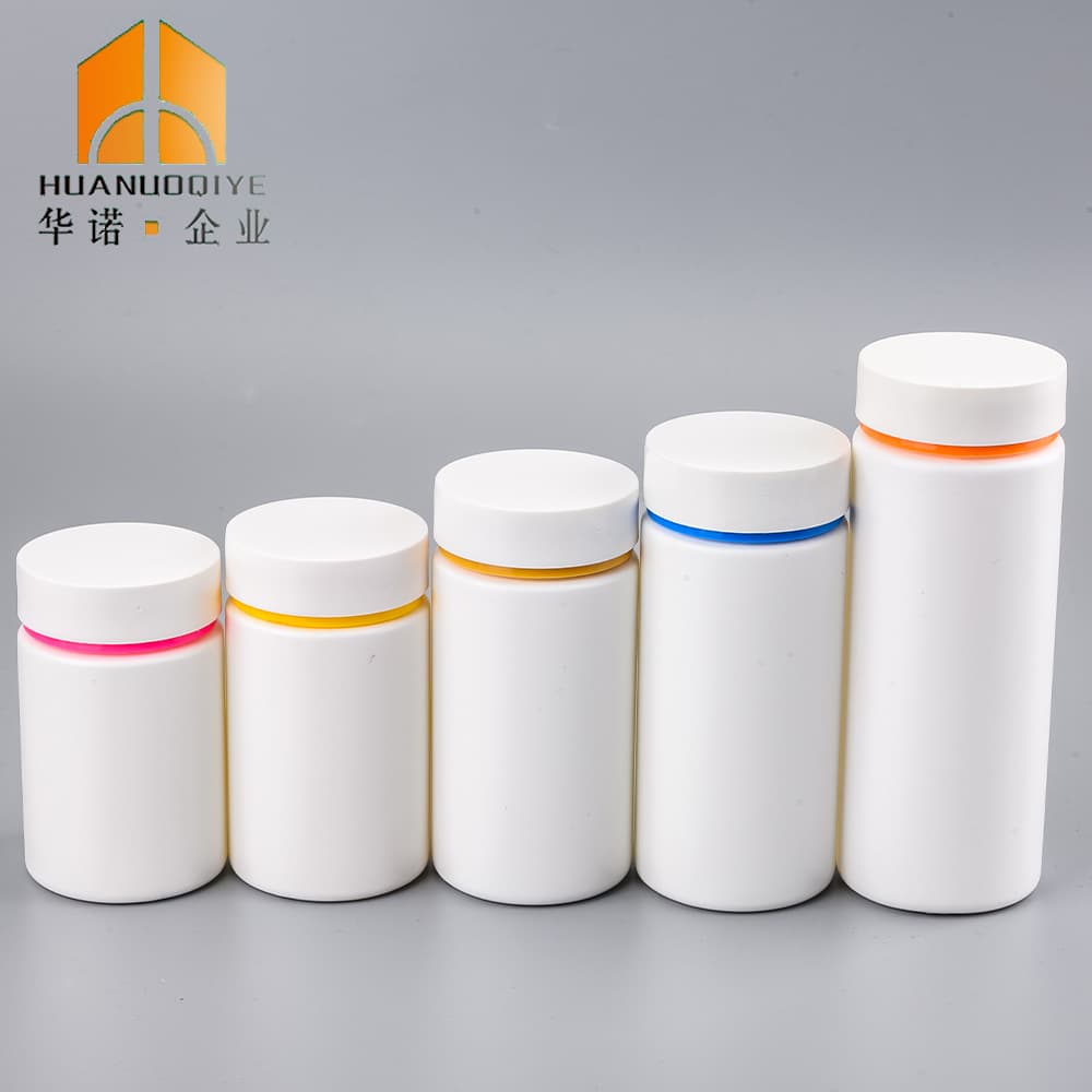 In Stock PE Thousand Forest Bottle Health Supplement Bottle Plastic Bottle Two-Color Cap Bottle Calcium Tablet Bottle VC Double-Layer Cap Effervescent Tablet Bottle