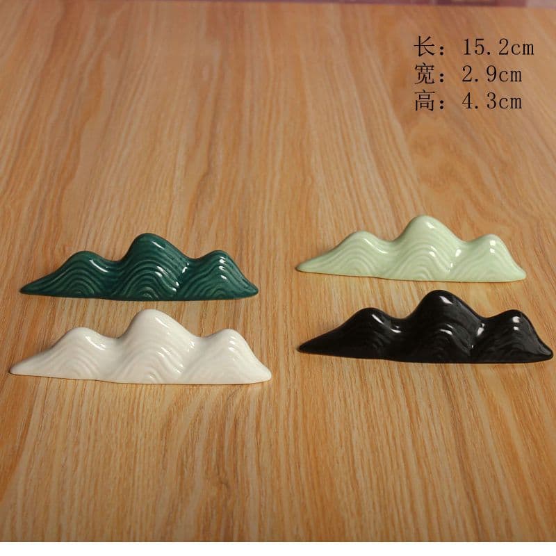 Wholesale Celadon Ceramic Pen Holder Brush Mountain Stationery Supplies Learning Supplies 8213