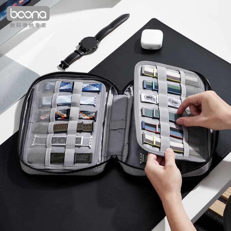 Bona Watch Band Storage Case for Apple Watch Bands, Cables, and Watch Faces, Large Capacity Handheld Portable Organizer