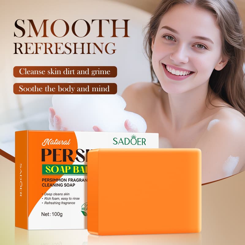 SADOER Persimmon Scented Cleansing Soap Deep Cleansing Body Handmade Soap Cross-border Wholesale