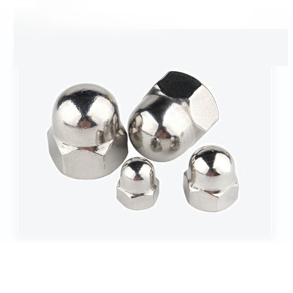 304 Stainless Steel Cap Nut 316 Coarse Thread Decorative Cap Nut Customizable Hex Integral Round Head Cap