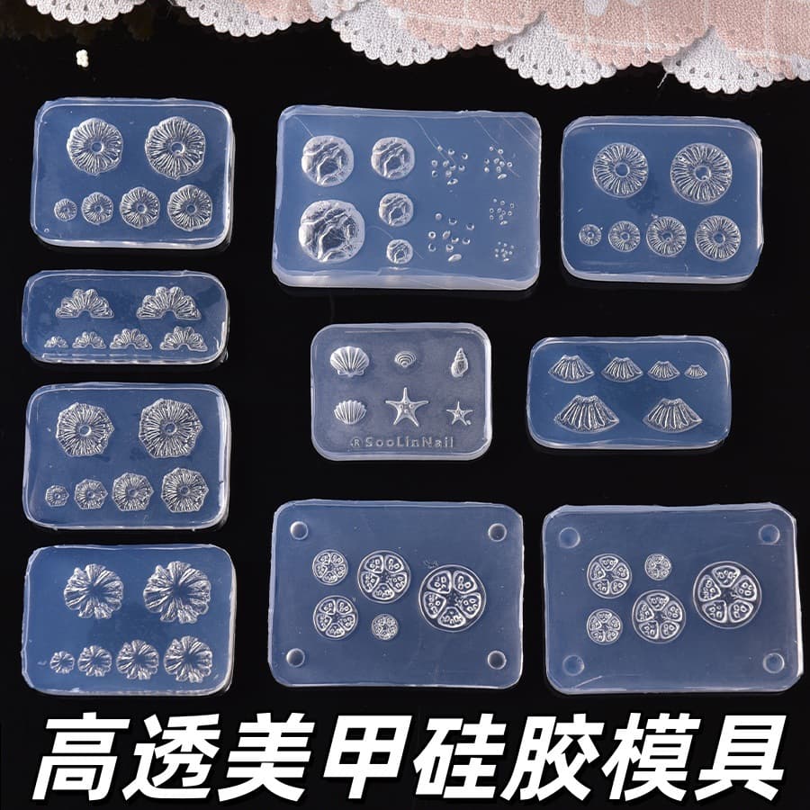 High Transparency 3D Nail Art Silicone Mold Relief Creative Face Pattern Fruit DIY Decoration Mold