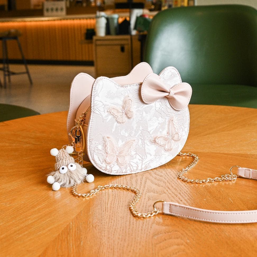 Source Factory Louis Michel 2025 New Korean Simple Versatile Bag Women's Cute Embroidered Butterfly Crossbody Bag