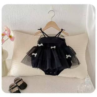 Baby Girl Strap Dress Bodysuit Full Moon Birthday Dress Ins Strap Dress Summer