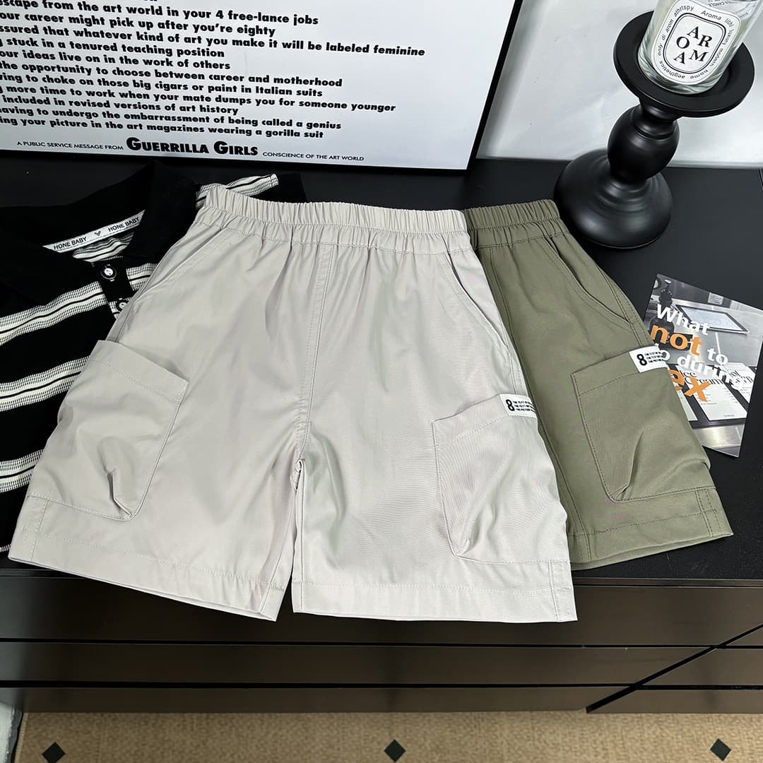Boys Work Shorts 2025 Children's Five-Point Shorts Baby Boy Trendy Mid-Large Thin Style Versatile Sports Wear Resistant Trendy