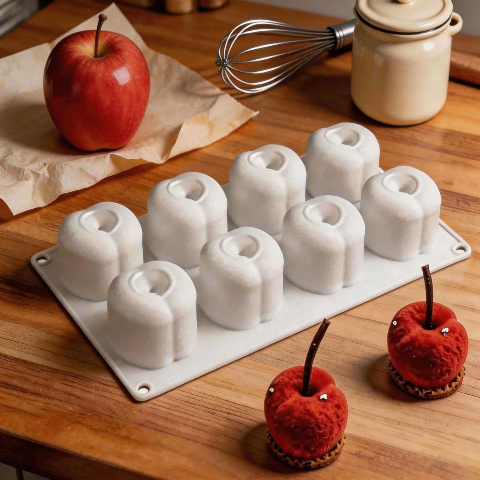 JiShi 6-Link Silicone Cake Mold with Different Flowers Handmade Cold Process Soap Mold Baking Mold Irregular Shape Food Grade