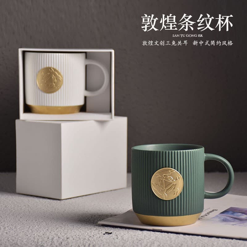 Starbuck-style creative ceramic mugs, office coffee milk mugs, souvenirs, business gifts, printed logos