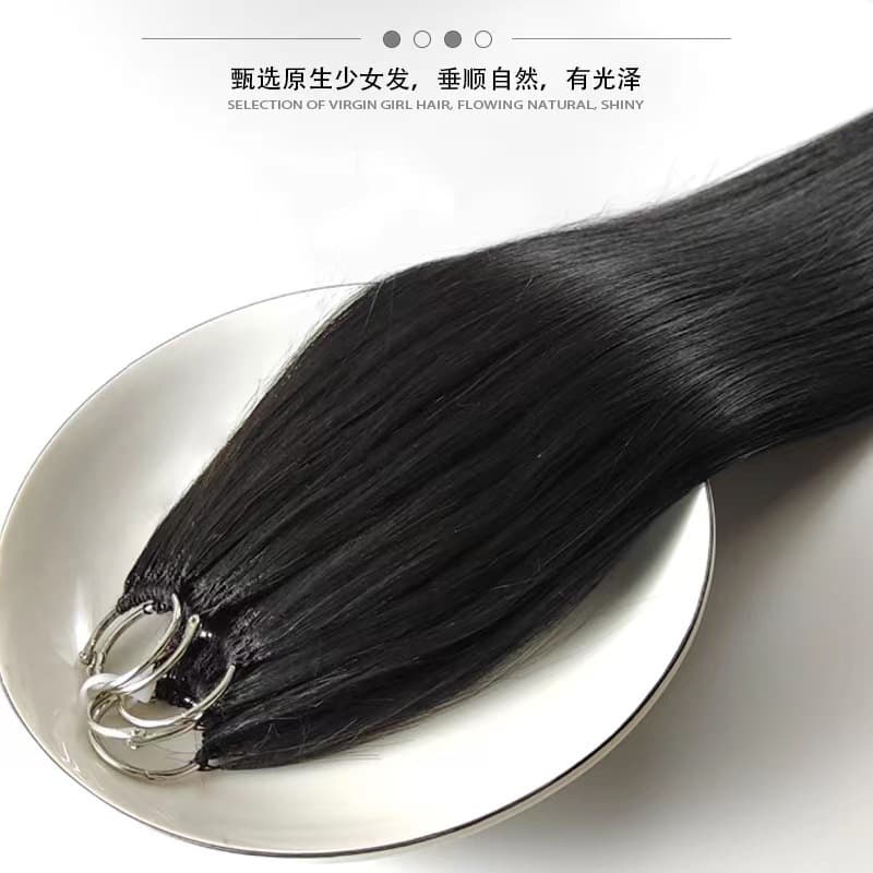 Cross-border Third Generation Feather Hair Extensions Real Human Hair Feather Hair Extensions Real Hair Can Be Dyed and Permed All Real Hair Feather Hair Extensions Real Hair