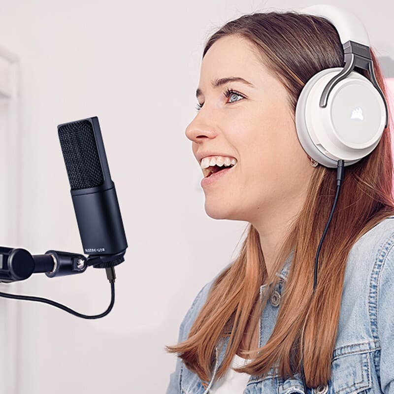 Borenbeier BL-520X USB Condenser Microphone for Phone, Recording, Voiceover, Broadcasting, and Live Streaming