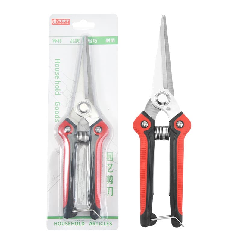 Stainless Steel Pruning Shears Straight Head Garden Scissors Fruit Picking Scissors Landscaping Tree Trimming Bonsai Tool