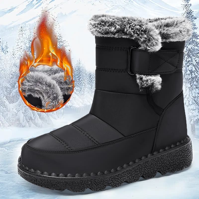 Women's Snow Boots Winter Cross-Border Large Size Boots Fleece-Lined Thick Cotton Boots Polyurethane Long Boots High-Top Thick-Soled Cotton Shoes